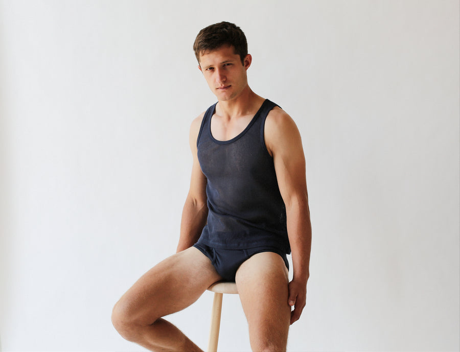 Rye mesh singlet